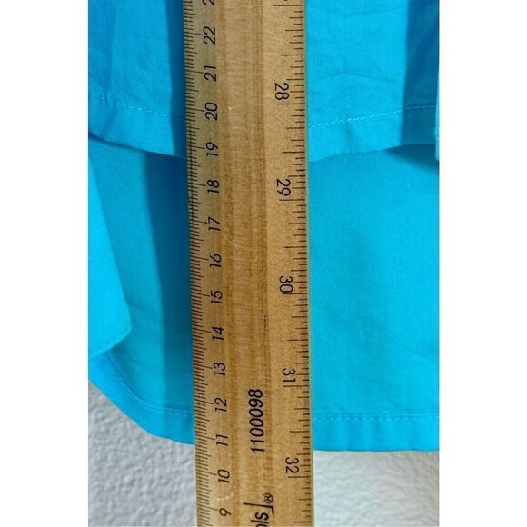 NWT Rare Thierry Mugler X H&M Blue Double Breasted Poplin Men's Shirt Small - Picture 10 of 12